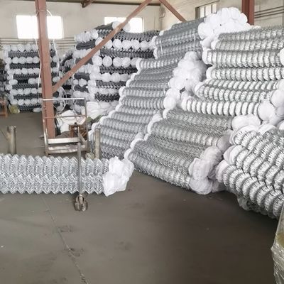شبکه 90 * 90mm زنجیری گالوانیزه پیوند حصار برای سایت ساخت و ساز مواد ساختمانی